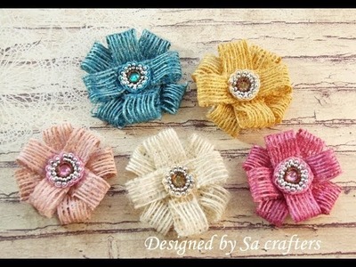 How to make a burlap flower