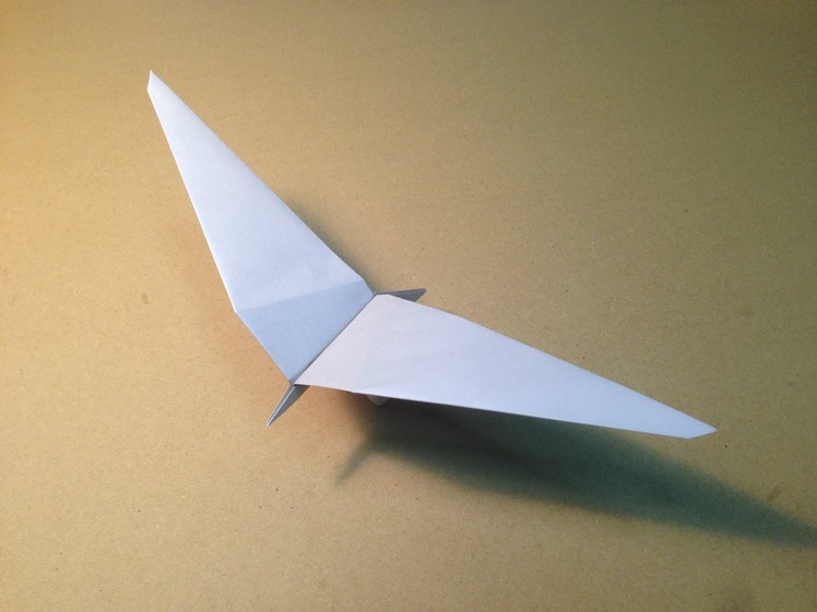 How to Make a Paper Plane. Origami Bird. Common Gull