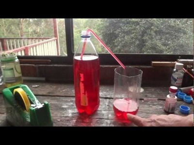 How to make a Straw Syphon - Simple Science Experiment - Uses Everyday Items