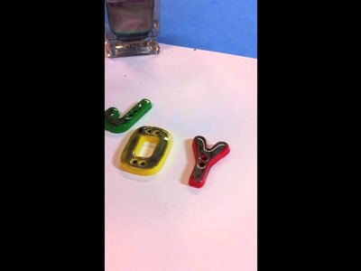 HOW TO: Make Crystal Letters From Buttons || DIY Project