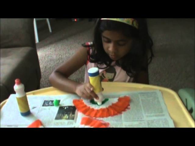 India Flag Banner - Kids Craft