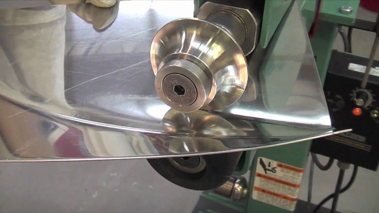 Lazze Metal Shaping: Stainless Steel Panel in the Bead Roller