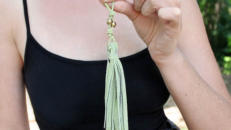 Make a Cool Suede Tassel Necklace - DIY Style - Guidecentral
