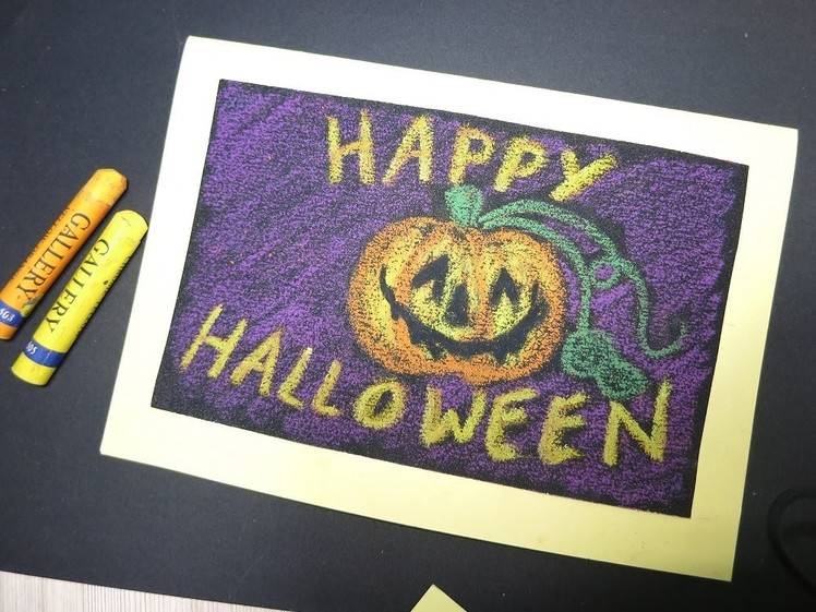 Make Halloween Card Crafts Ideas Kids Adult Diy Cards with Sanding Paper