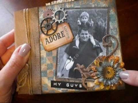 "My Guys" Paper Bag Mini Album Scrapbook