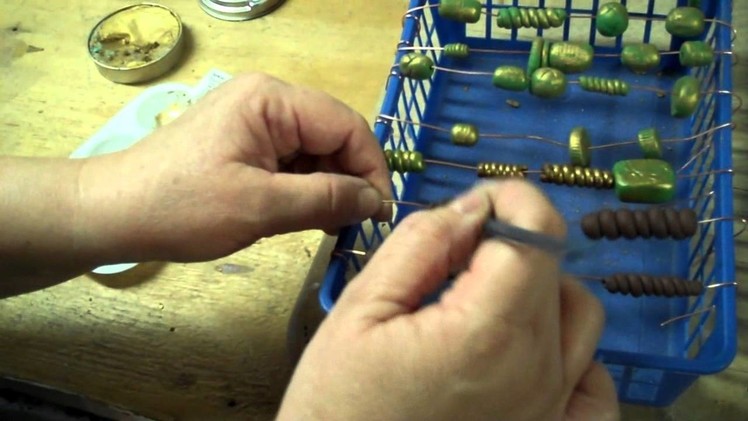 Polymer Clay Beads and Gilder's Paste, Making a Glazing Tray