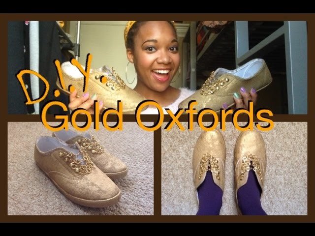 Arts & Crafts | D.I.Y. Gold Oxford Shoes