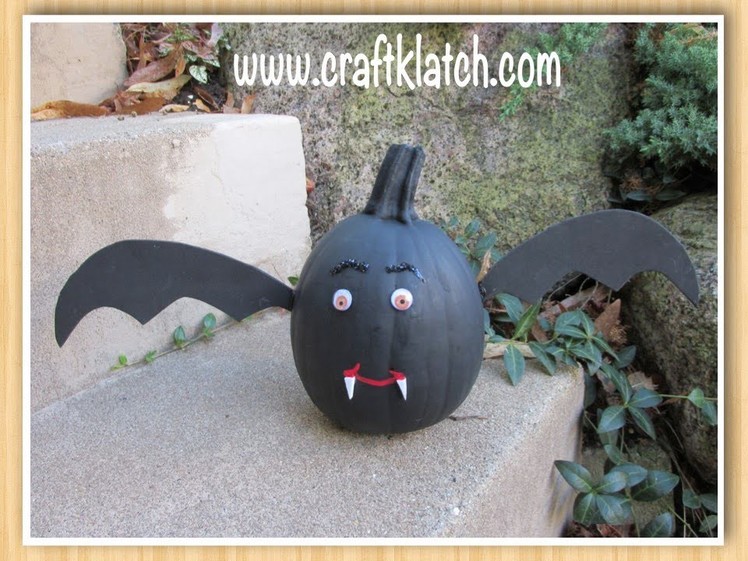 Bat Pumpkin for Halloween Craft Tutorial