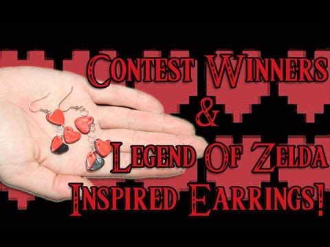 Craft Tutorial:  Polymer Clay Zelda Life Heart Inspired Earring and Contest Winners Geeky Friday