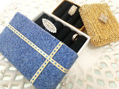 Creative craft - DIY : Recycle unused box into jewellery box