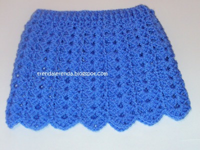 Crochet baby skirt tutorial. Crochet doll skirt step by step