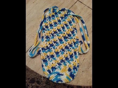 Crochet easy beach bag DIY tutorial