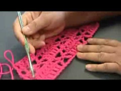 Crochet Stitches #001 Diamond Tutorial Using Chains and Double Crochet