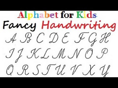 DIY Fancy Letters -  Handwriting Tutorial - Alphabet in colours for kids