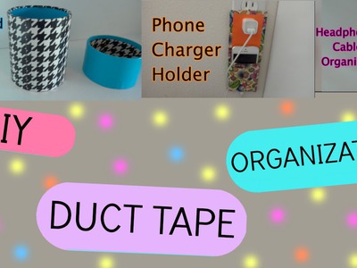 DIY Room Organization | Phone Charger Holder, Pencil Holder & Headphone Organizer!