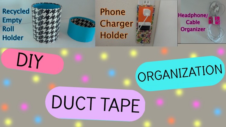 DIY Room Organization | Phone Charger Holder, Pencil Holder & Headphone Organizer!