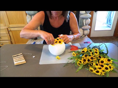 DIY Sunflower Kissing Ball Tutorial