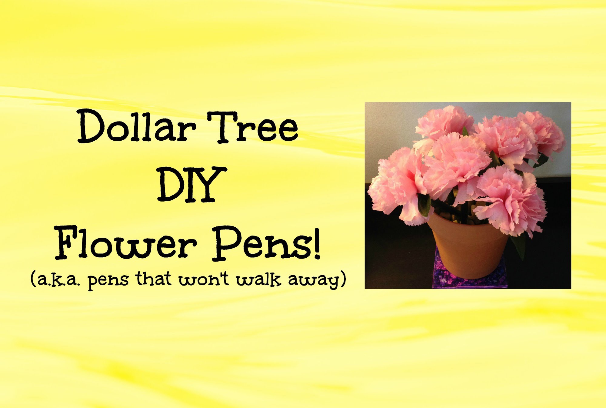 Dollar Tree DIY Project - Flower Pens - Easy & Fun Craft Idea!