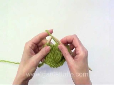 DROPS Knitting Tutorial: How to decrease: K 3 tog. K 3 twisted tog