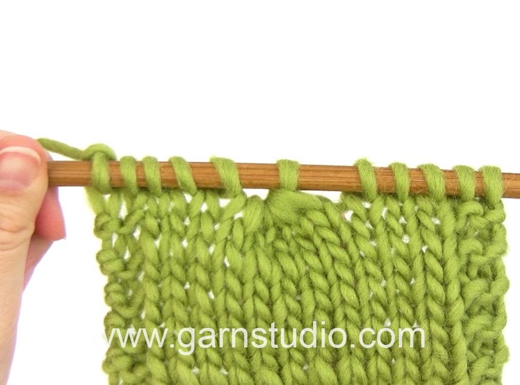 DROPS Knitting Tutorial: How to decrease by knit 5 stitches together.