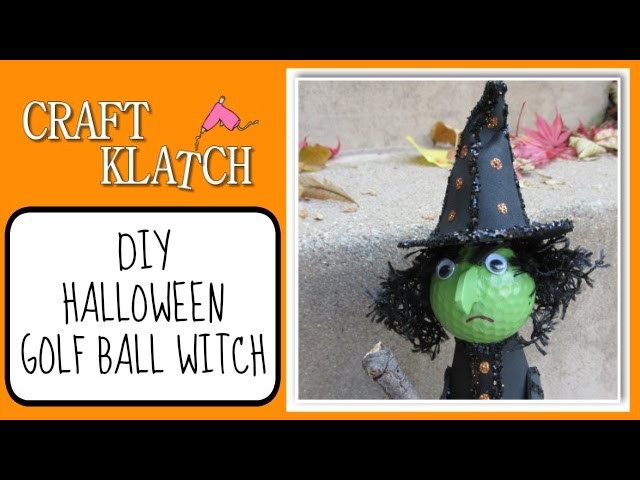 Golf Ball Witch Halloween Recycling DIY Craft Klatch Halloween Series