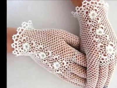 Guantes para novia tejidos a crochet