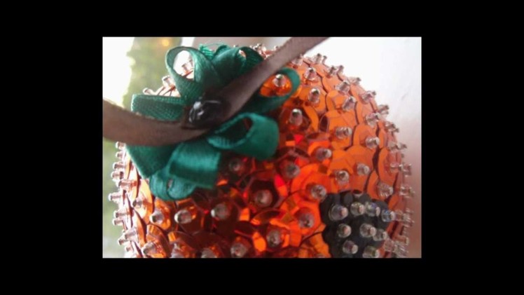 Halloween Craft Ideas - Happy Pumpkin Sequin Ornament Tutorial HD