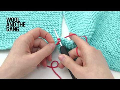 How join two pieces of knitting with crochet