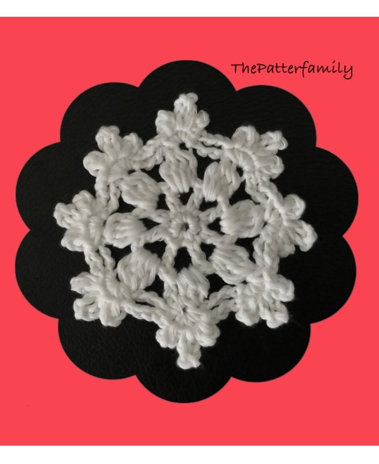 How to Crochet a Snowflake Pattern #6 │by ThePatterfamily