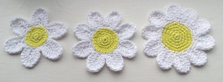 How to Crochet a Trio of Daisy. Flower  Tutorial