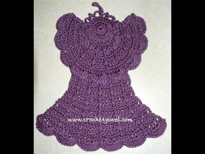 How to Crochet an Angel Dishcloth Tutorial Part 6