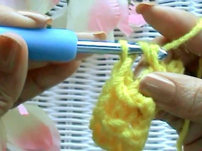 How To Crochet Left Hand Back Post (BP) Double Crochet Stitch