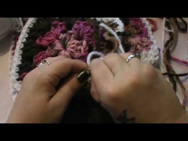 How to Crochet my "Granny Square Scarf" (Video 4)
