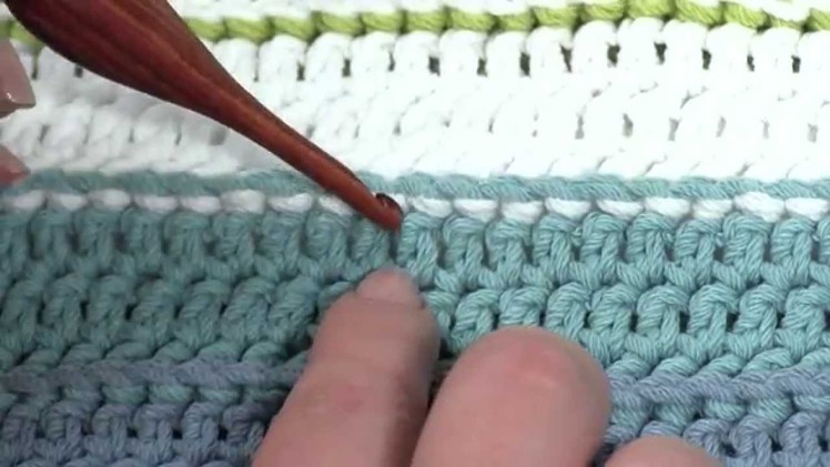 How to Crochet: Shallow Post Stitches (Left Handed)