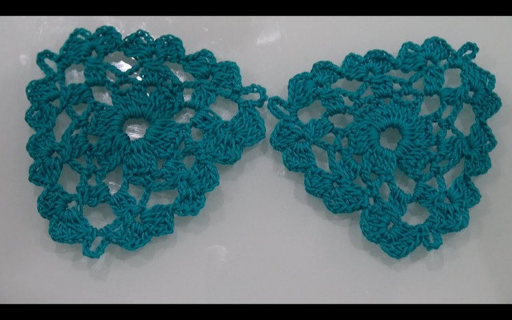 How To Crochet Triangle Flower Motif Tutorial Pattern #2