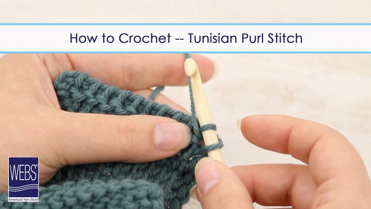 How to Crochet - Tunisian Purl Stitch