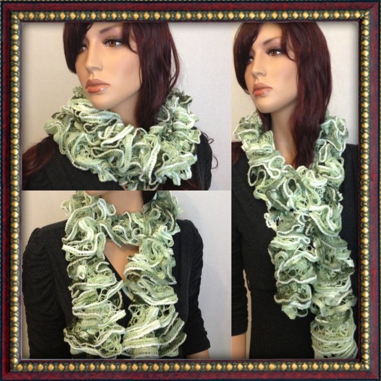 How to Knit a Ruffled Scarf Pattern #11 by ThePatterfamily