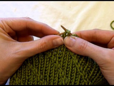 How to Knit a Slanted Rib Decrease