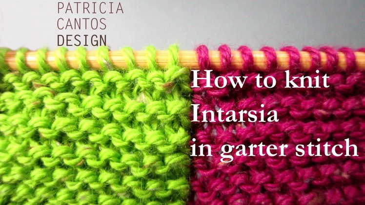 How to knit intarsia garter stitch - change color middle of row