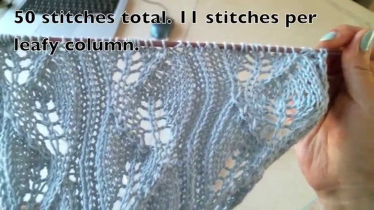 How to Knit Leafy stitches Part 1