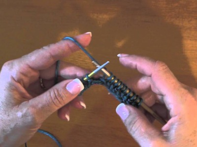 How to Knit Strung Beads #2  4-01-13