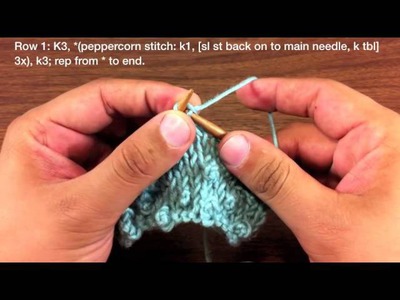 How to Knit the Peppercorn Stitch