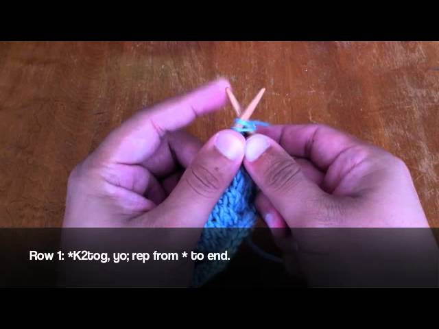 How to Knit the Slanting Open-Work Stitch