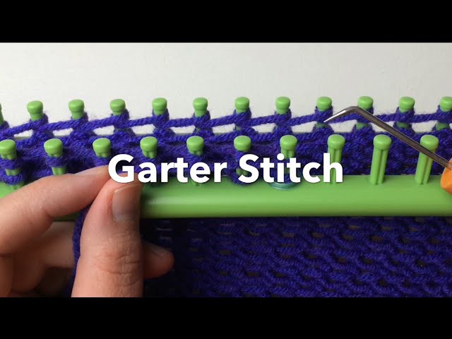 How to Loom Knit a Quick Garter Stitch Shortcut (CC Closed Captions)