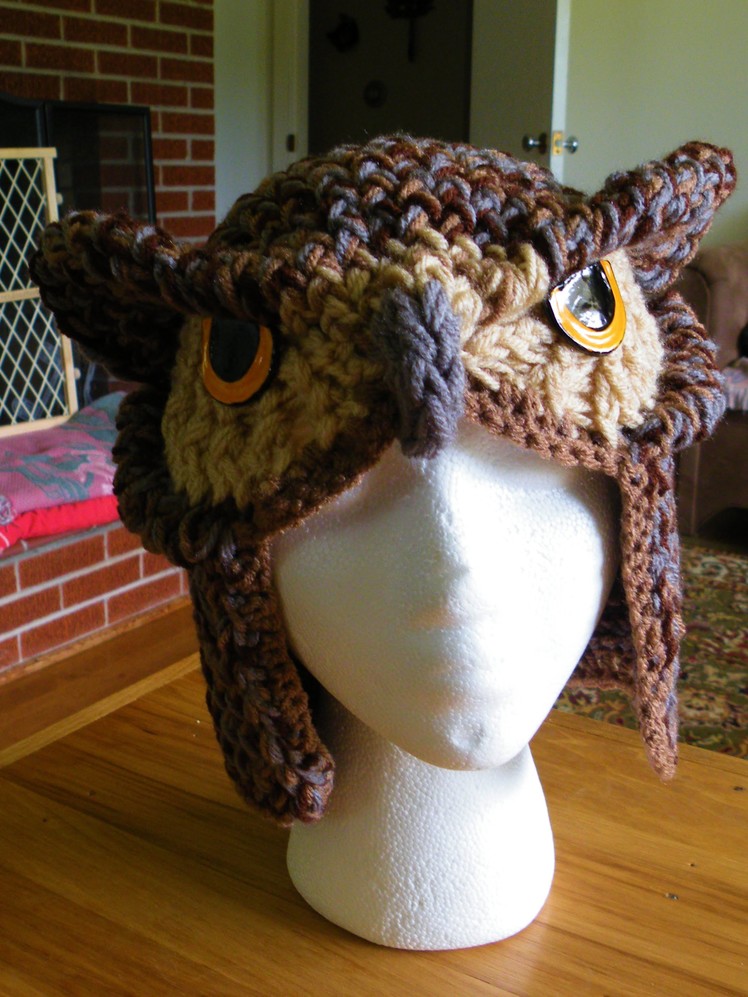 How to Loom Knit Realistic Owl Hat Pattern