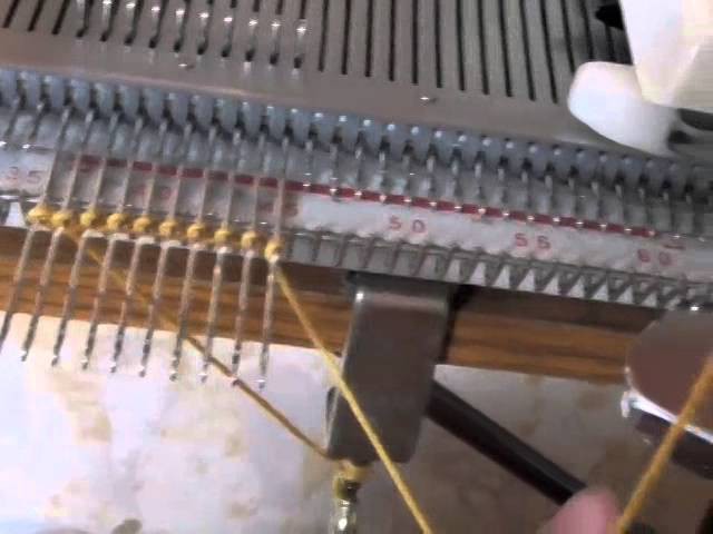 How to machine knit - cast on
