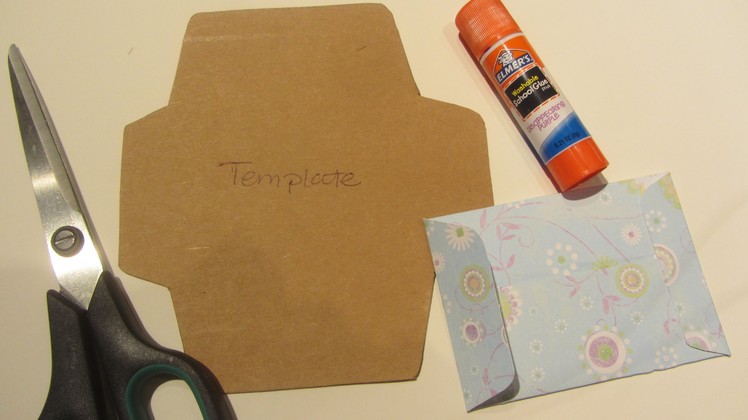 How to Make a  Gift Card Envelope with Scrapbook Paper Craft Tutorial