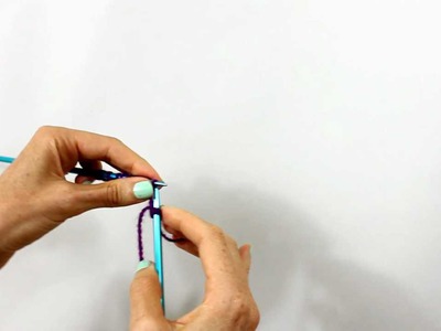 How to make a knit stitch (Basic Knitting Tutorial)