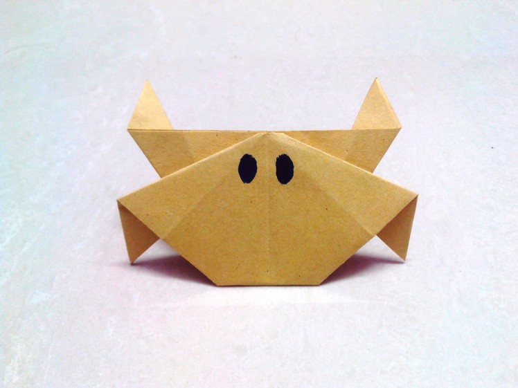 How to make an origami paper crab | Origami. Paper Folding Craft, Videos and Tutorials.