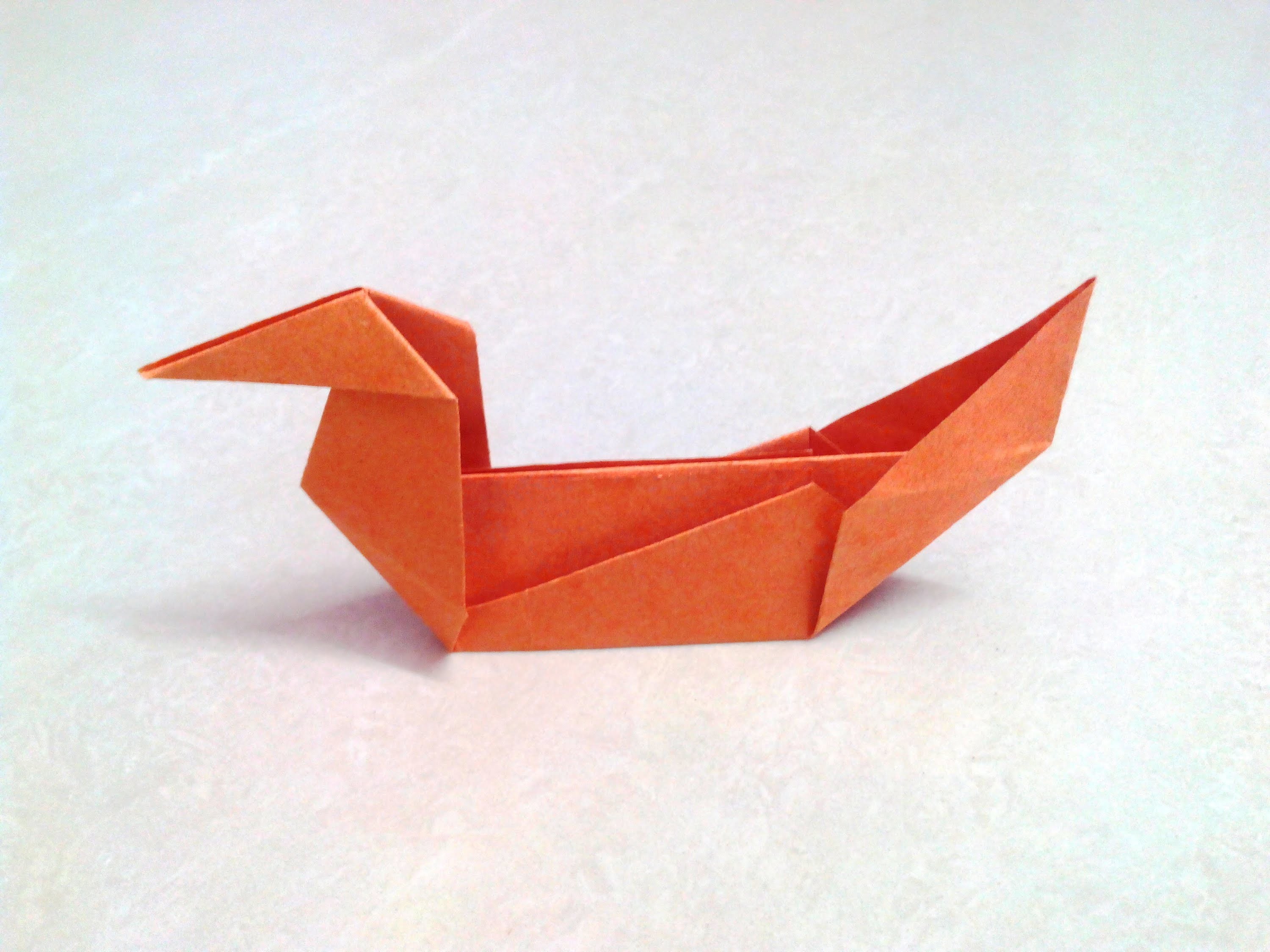 How to make an origami paper duck - 1, Origami. Paper Folding Craft